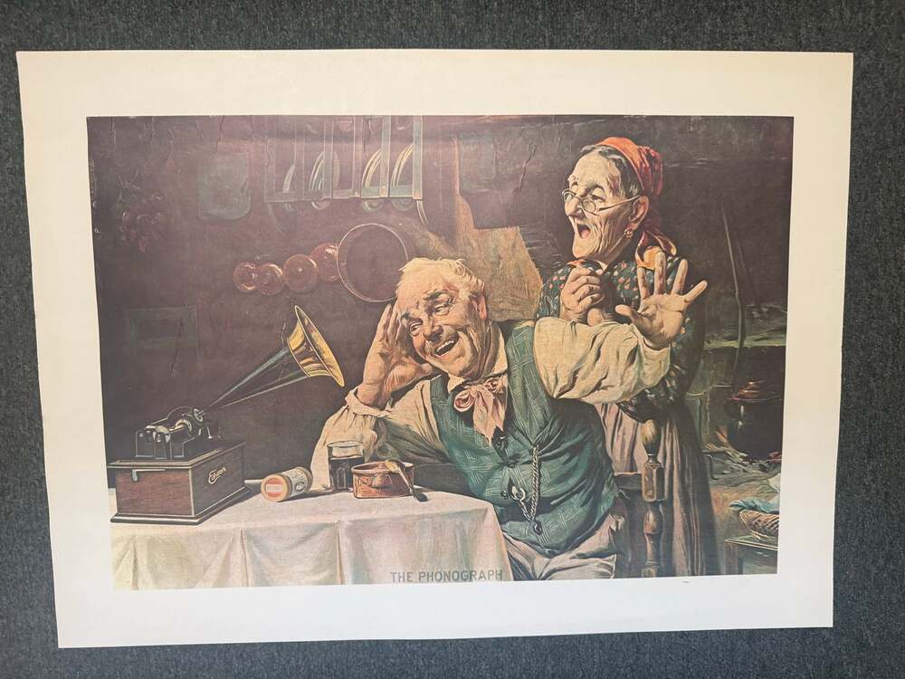 Antique Promotional Print "The Phonograph" National Phonograph Company